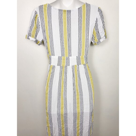 Bershka white and yellow striped dress. Size medium - Picture 3 of 3
